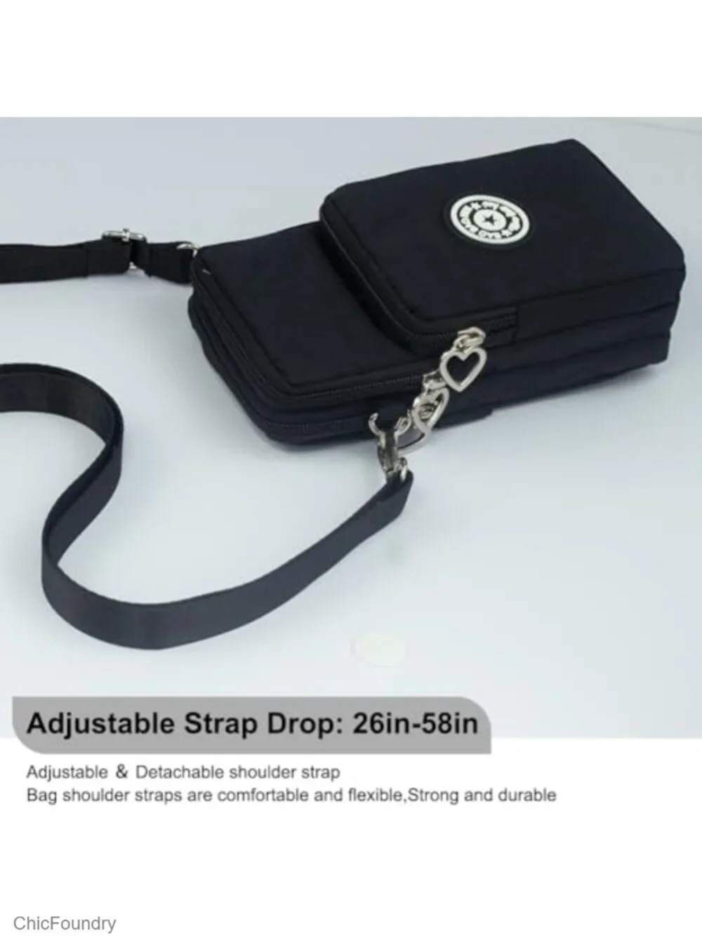 Mini Nylon Crossbody Cell Phone Purse Shoulder Bag Adjustable Strap